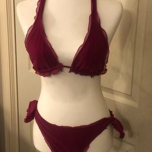 Victoria’s Secret ruffled edge bikini.